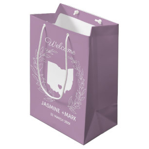 Welcome to Ohio wedding favors custom Medium Gift Bag