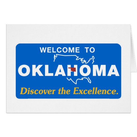 Welcome to Oklahoma - USA Road Sign (Front Horizontal)