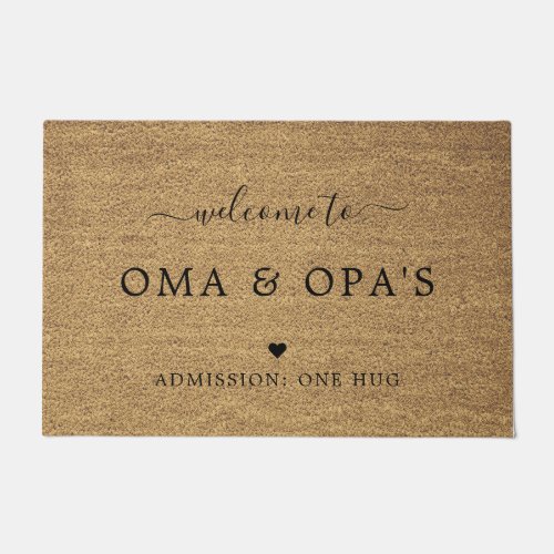 Welcome to Oma and Opas House Doormat