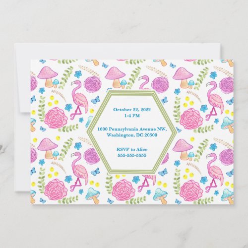 Welcome to Onederland Birthday Teacup Invitation 