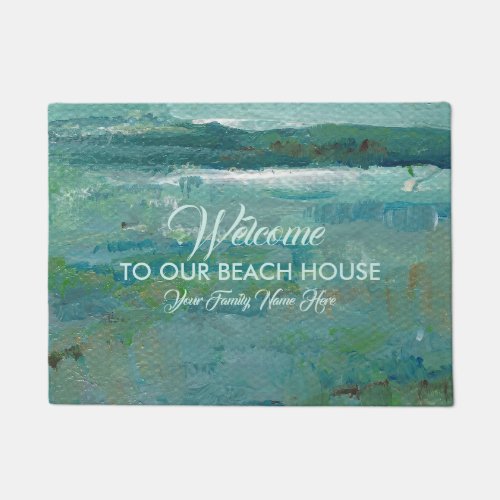 Welcome To Our Beach House Family Doormat