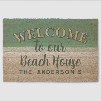 Welcome to Our Beach House Fiber Doormat