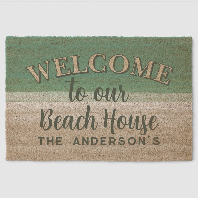 Welcome to Our Beach House Fiber Doormat (Front)