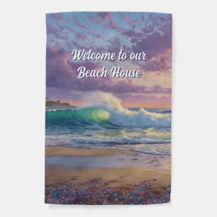 Welcome To our Beach House Garden Flag