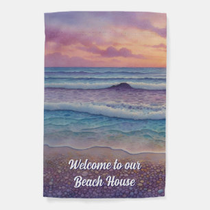 Welcome To our Beach House Garden Flag