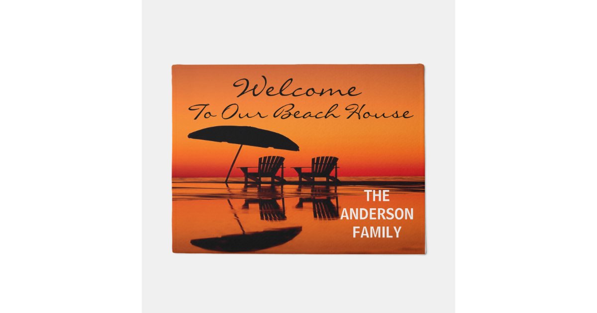 Personalized Welcome To Our Beach House Doormat — joriandco