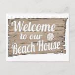 Welcome To Our Beach House Postcard at Zazzle