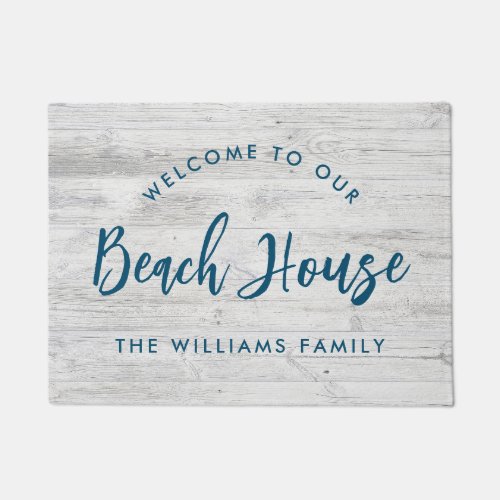 Welcome to our Beach House Script Doormat