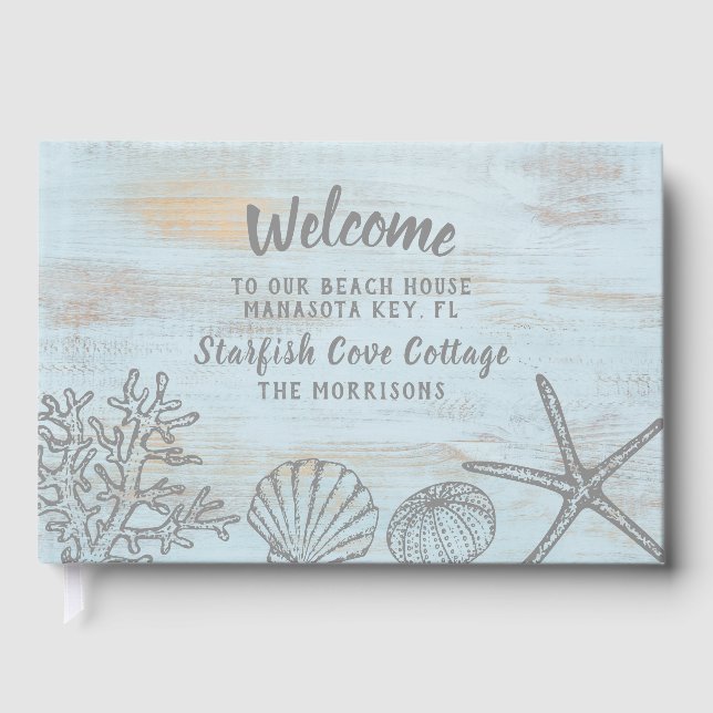 Welcome to Our Beach House Vacation Rental Home Guest Book (Front)