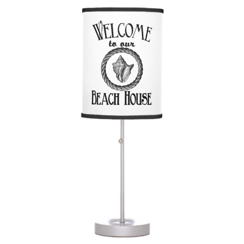 Welcome to our beach house Vintage lamp