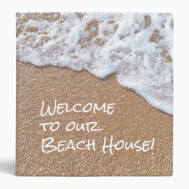 Welcome to our Beach House Wave Customized 3 Ring Binder (Front)