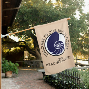 WELCOME to our Beach House with Nautilus Flag