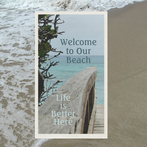 Welcome to Our Beach Life is Better Here Paper Guest Towels