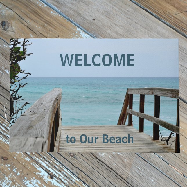 Welcome to Our Beach Seascape Coastal Doormat (Creator Uploaded)