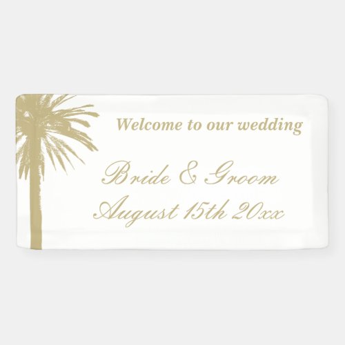 Welcome to our beach wedding elegant marriage banner