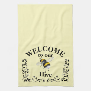 Welcome to our hive Kitchen Towels, Funny Kitchen Towel, Hand Towels, –  Country Squared