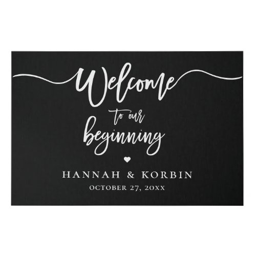 Welcome to our beginning Black Wedding Faux Canvas Print