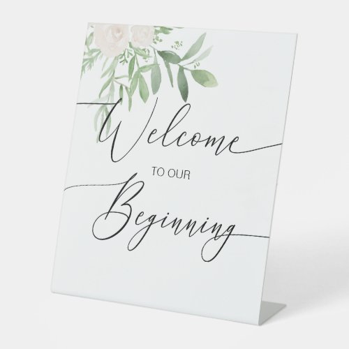 Welcome to our Beginning Botanical Pedestal Sign