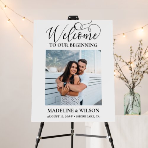 Welcome to our Beginning Calligraphy Photo Wedding Foam Board
