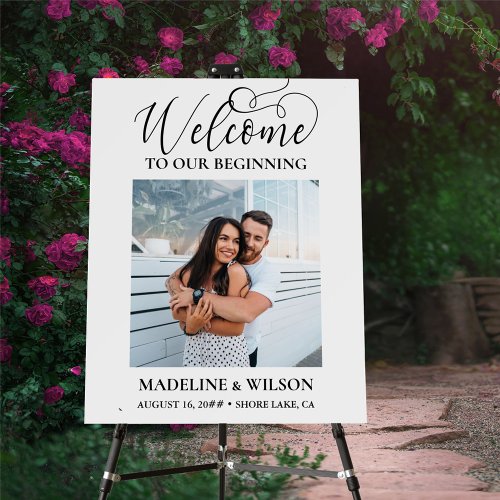 Welcome to our Beginning Calligraphy Photo Wedding Foam Board