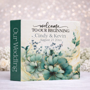Welcome to Our Beginning: Elegant Wedding Album 3 Ring Binder