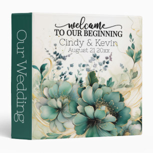 Welcome to Our Beginning: Elegant Wedding Album 3 Ring Binder