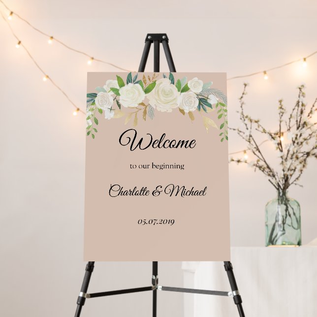 Welcome to our beginning! foam board (In Situ (Stand))