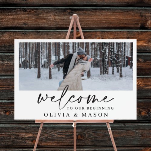 Welcome To Our Beginning Wedding Welcome Sign