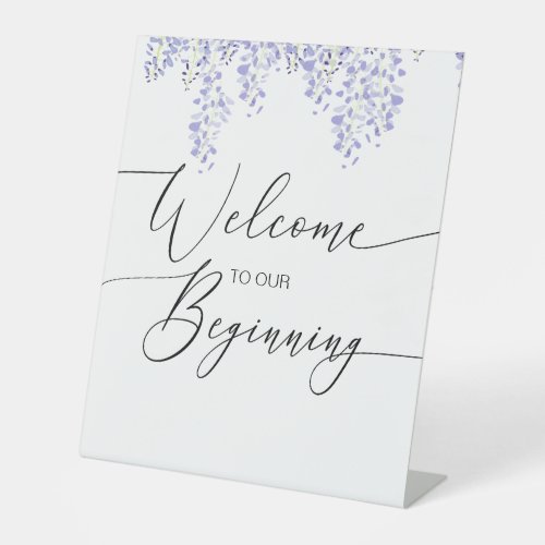 Welcome to our Beginning Wisteria Pedestal Sign