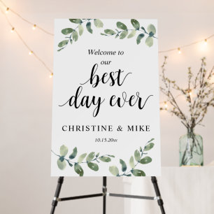 Welcome to our Best Day Ever, Eucalyptus Foam Board