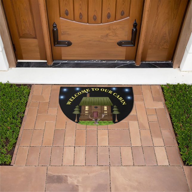 Welcome to our cabin Door Mat (Outdoor)