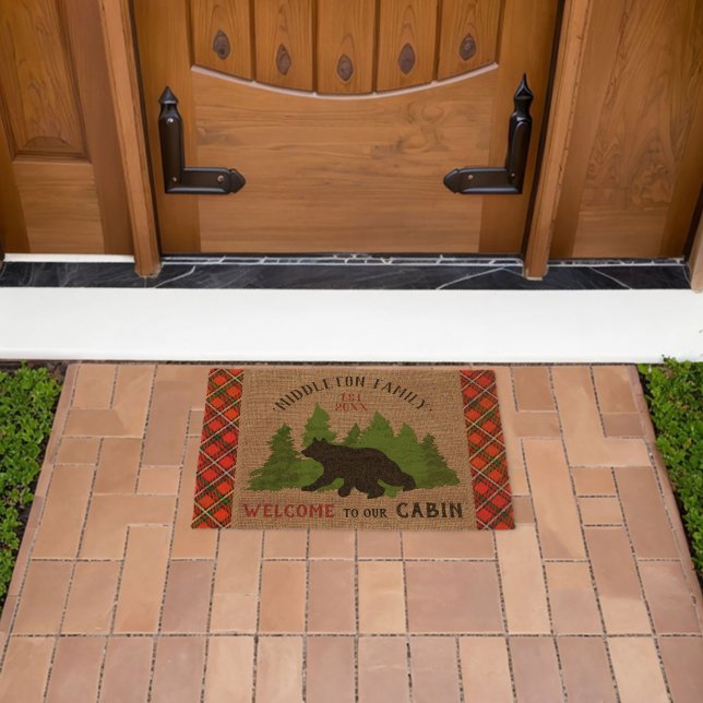 Welcome to Our Cabin Fiber Doormat (Insitu (Outdoor))