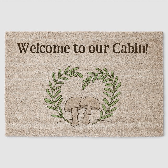 Welcome to our Cabin Fiber Doormat (Front)