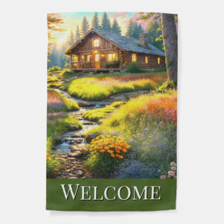 Welcome To our Cabin Garden Flag