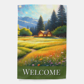 Welcome To our Cabin Garden Flag