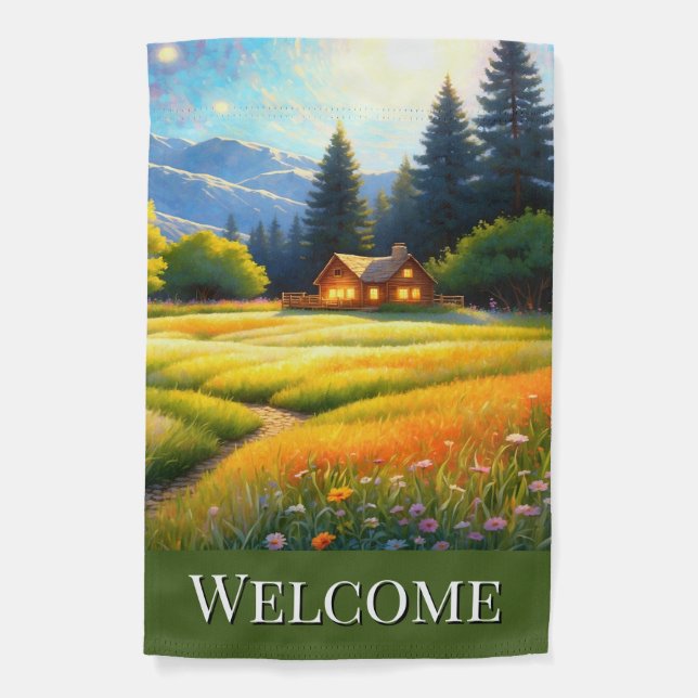 Welcome To our Cabin Garden Flag (Front)