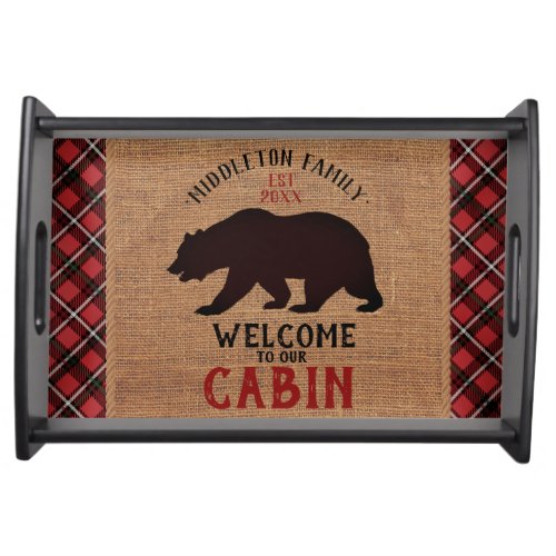 Welcome to our Cabin Serving Tray