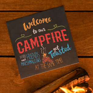 Welcome To Our Campfire Napkins