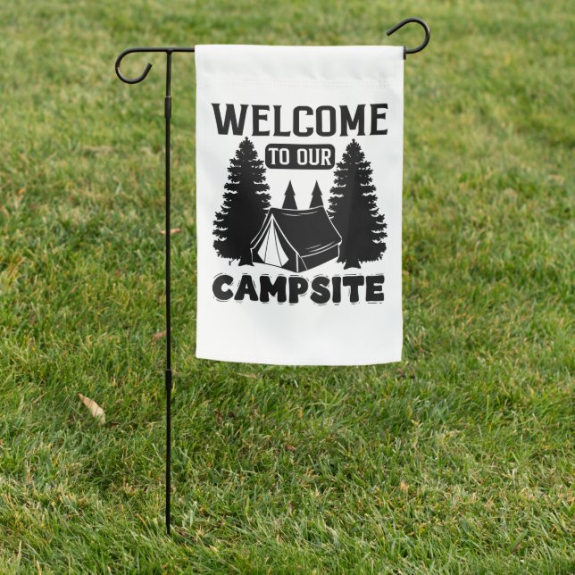 Welcome to our Campsite Garden Flag (In SItu)
