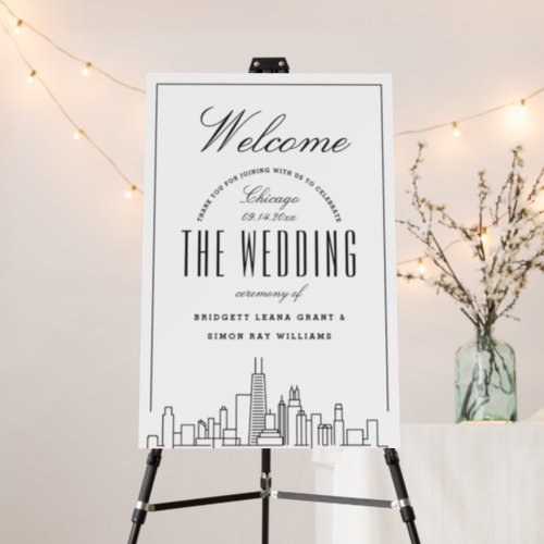 Welcome to Our Chicago Wedding Foam Board