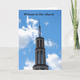 Welcome to our church letterpress thank you card