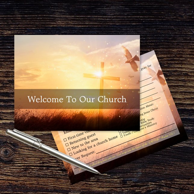 Welcome To Our Church Sunrise Dove Visitors Postcard (Welcome To Our Church Sunrise Dove Visitors Postcard)