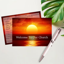 Welcome To Our Church Visitors Big Sunset
