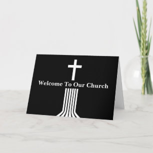 Welcome to our Church White Cross Connection Cards