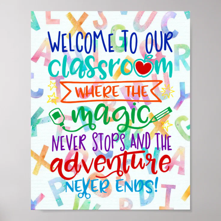 Welcome To Our Classroom - Poster | Zazzle