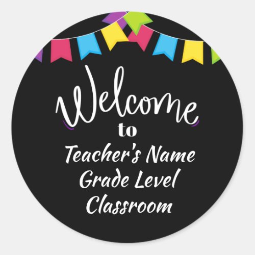 Welcome to our classroom sticker classic round sticker