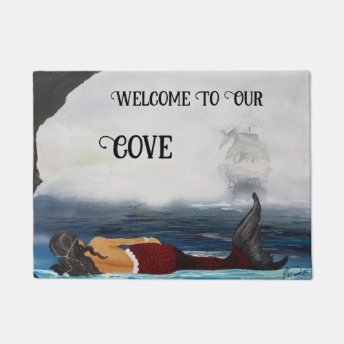 Welcome To Our Cove Mermaid Doormat