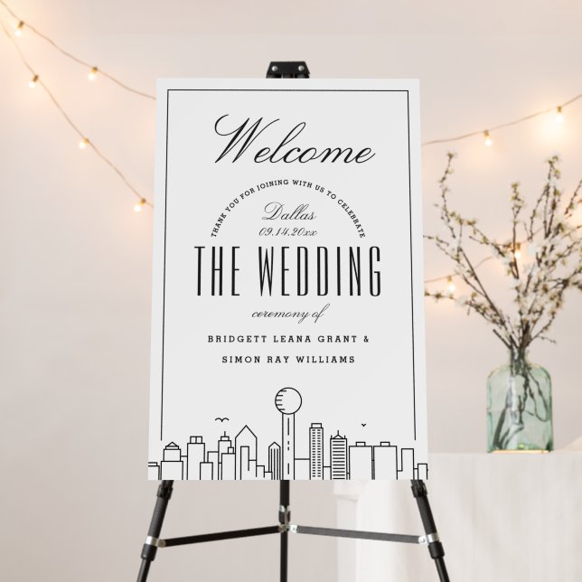 Welcome to Our Dallas Wedding! Foam Board (In Situ (Stand))