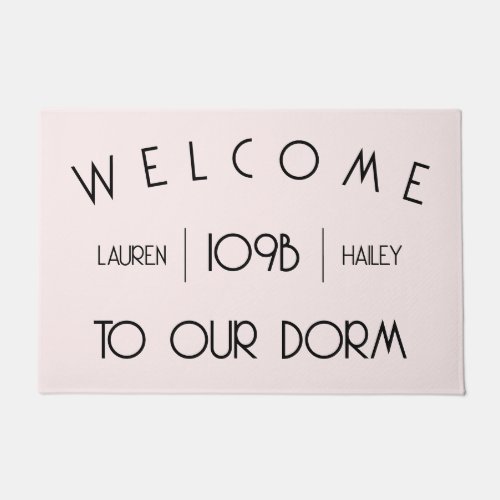 Welcome to our Dorm Custom Names and Room Dorm Doormat