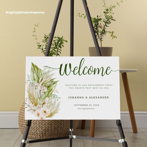 Welcome To Our Engagement Party Sign